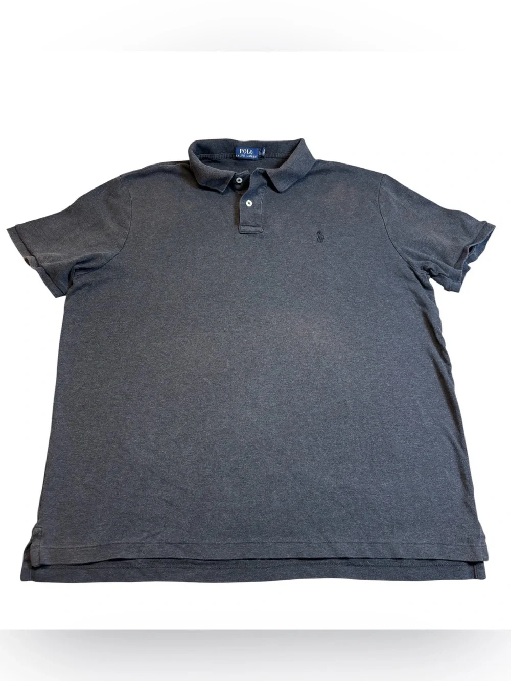 Polo Ralph Lauren Charcoal Gray Classic Polo Shirt Men's XL Pony Logo Cotton